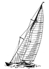 Coloring pages sailing boat