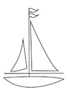 Coloring pages sailing boat