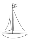 Coloring page sailing boat