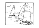 Coloring page sailing