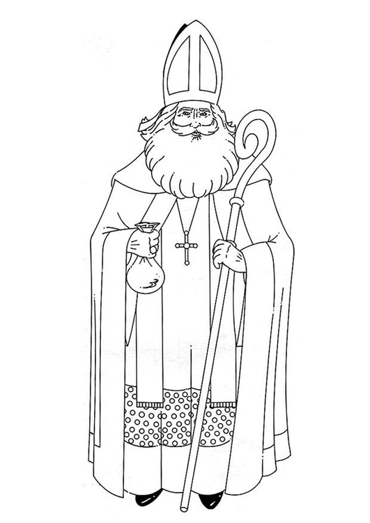 Coloring page Saint Nicholas