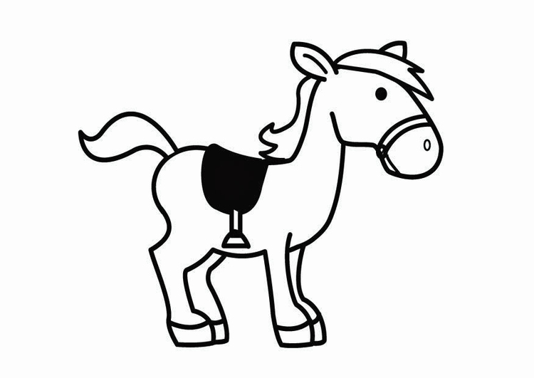 Coloring page Saint Nicholas' horse