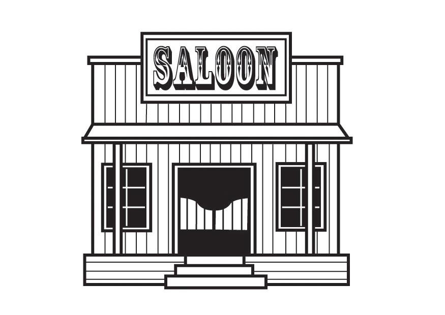 Coloring page saloon