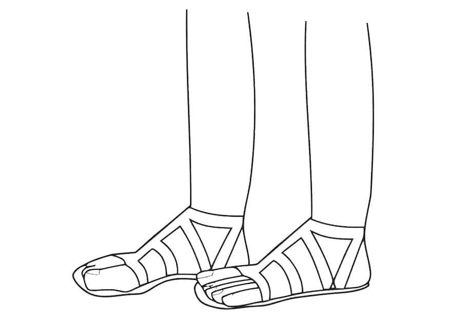 Coloring page sandals