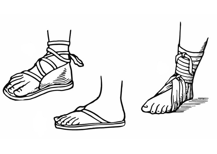 Coloring page sandals