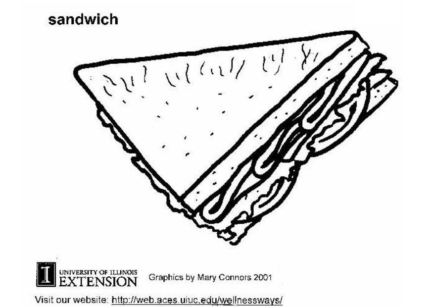 Coloring page sandwich