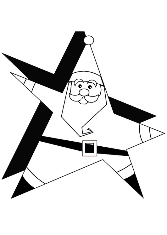 Coloring page Santa Claus 1a