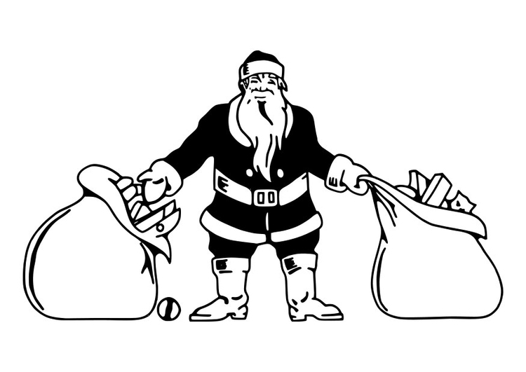 Coloring page Santa Claus