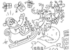 Santa Claus in sled