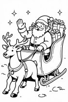 Santa Claus in the Christmas sleigh