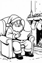 Santa Claus reads the Christmas letter