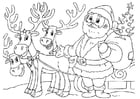 Santa Claus with reindeer