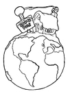 coloring-page santa's home