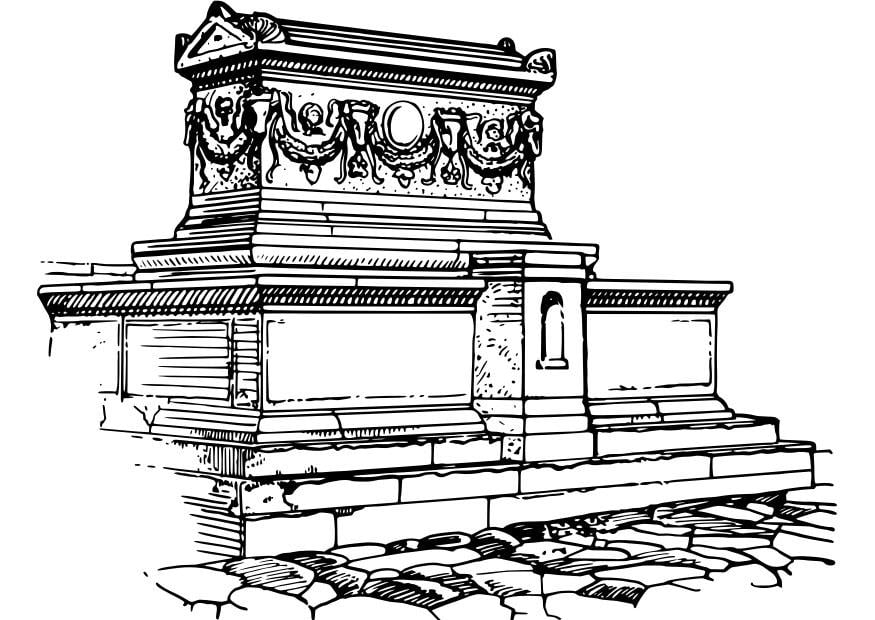 Coloring page sarcophagus
