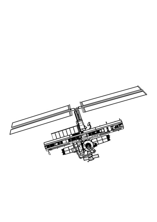 Coloring page satellite