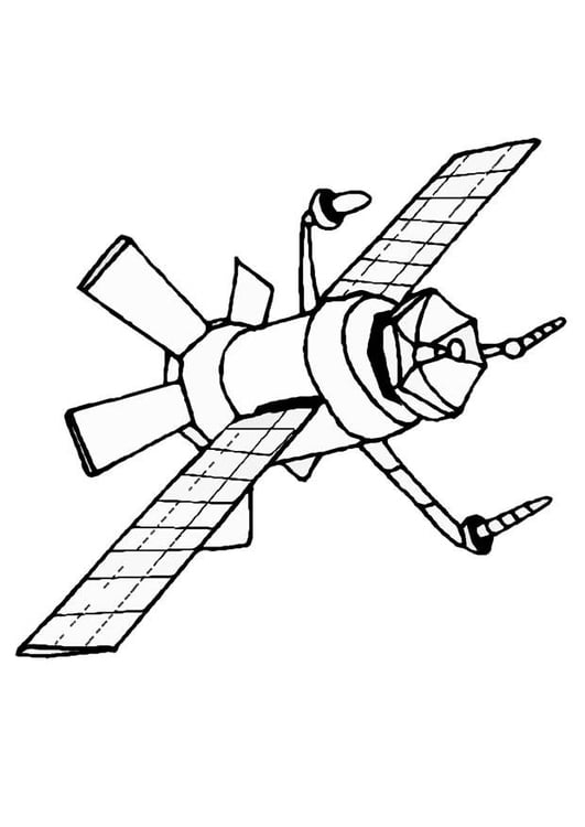 Coloring page satellite