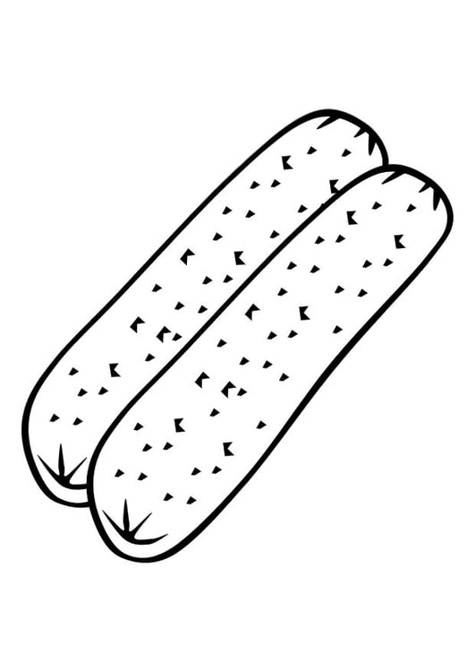 Coloring page sausage