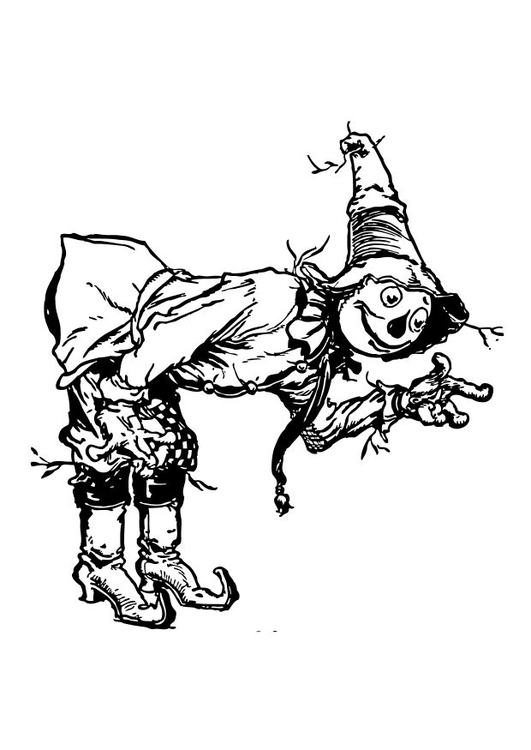 scarecrow coloring page wizard of oz