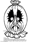 Coloring pages scarecrow mask
