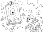 coloring-page school book