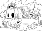 Coloring page school bus