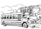 Coloring page school bus