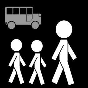 Coloring page school excursion - bus