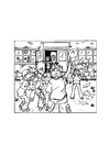 Coloring page school vacation