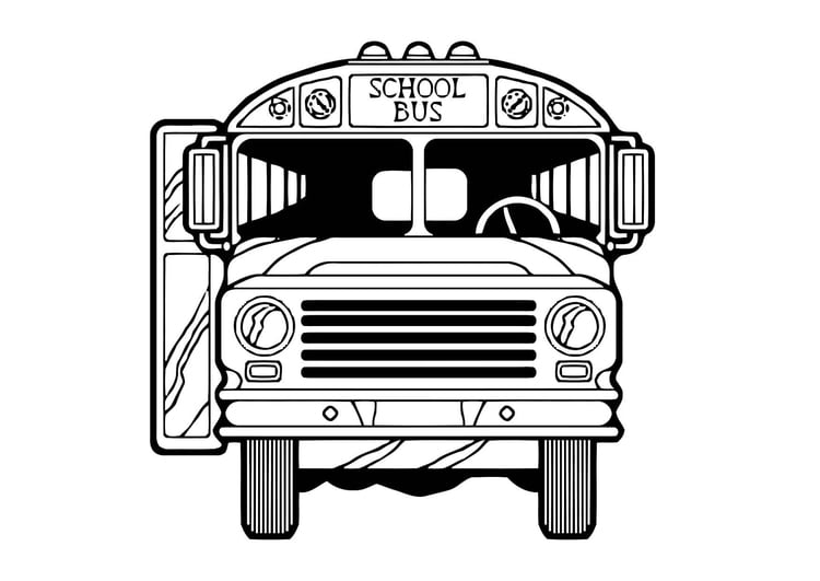 Coloring page schoolbus