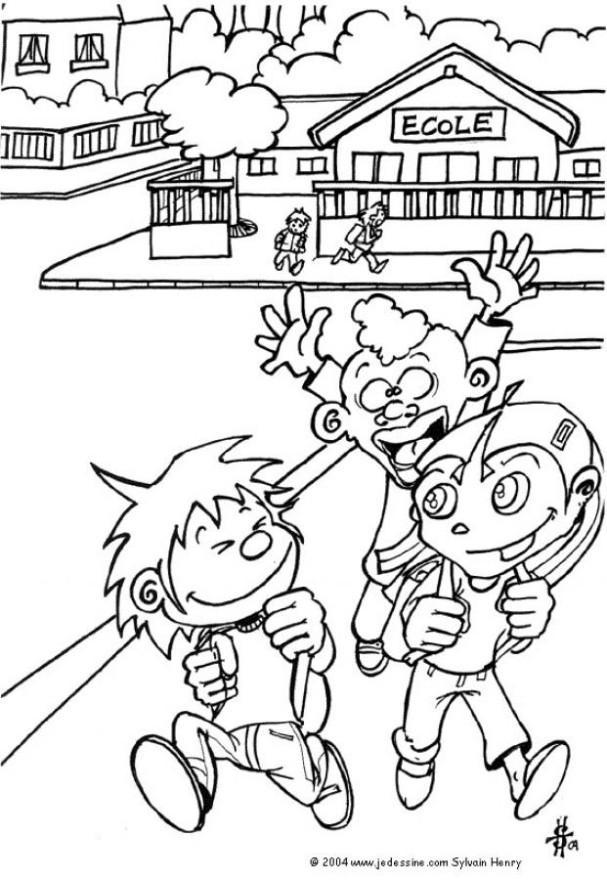 Coloring page school's out