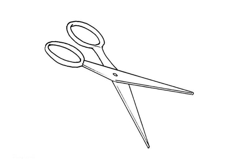 Coloring page scissors