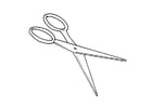 Coloring page scissors