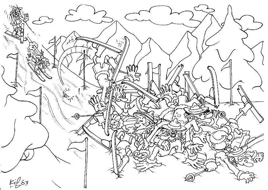 Coloring page scout at wintercamp 2