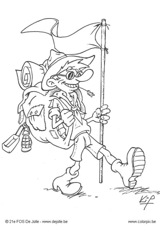 Coloring page scout
