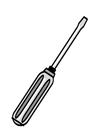 Coloring page screwdriver