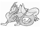 Coloring page sea dragon