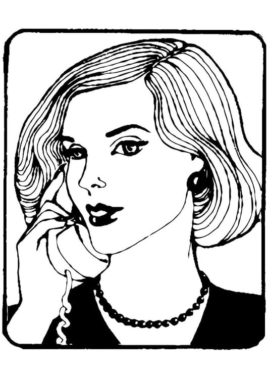 Coloring page secretary