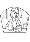 Coloring page secretary