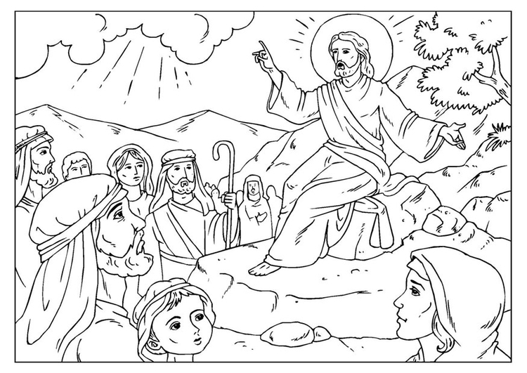 sermon on the mount coloring pages