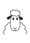 Coloring pages Sheep Head