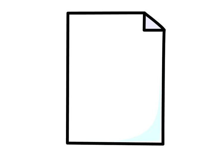 Coloring page sheet of paper