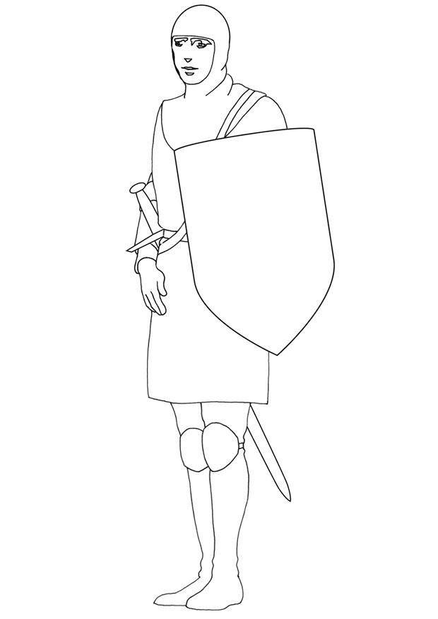 Coloring page shield