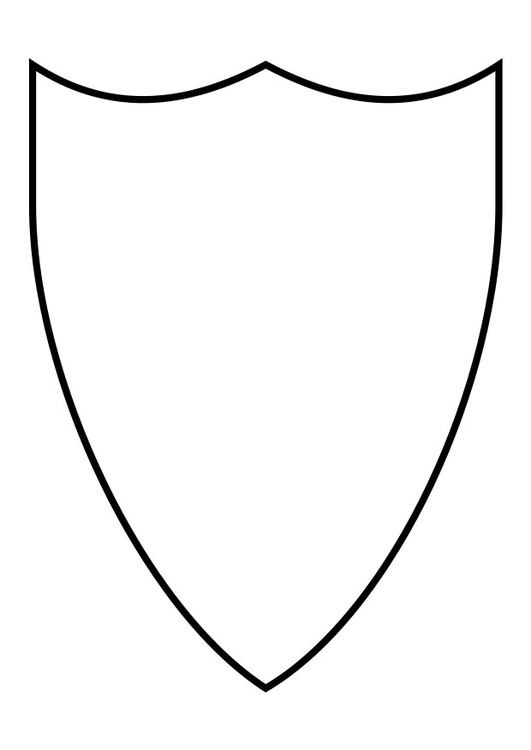 Coloring page shield