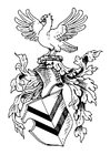 Coloring pages shield of arms