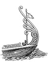 Coloring pages ship - stern with rudder