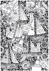 Coloring pages ships