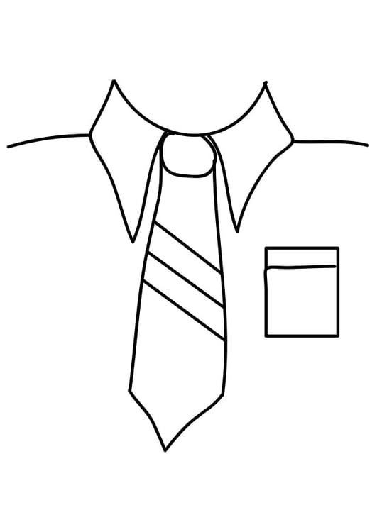 Coloring page shirt with tie