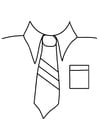 Coloring page shirt with tie