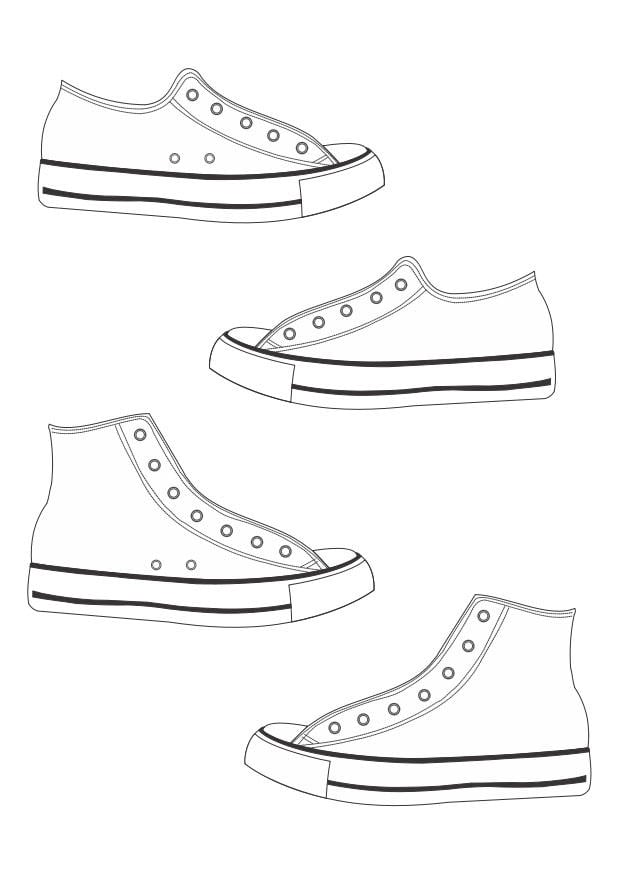 Coloring page shoes