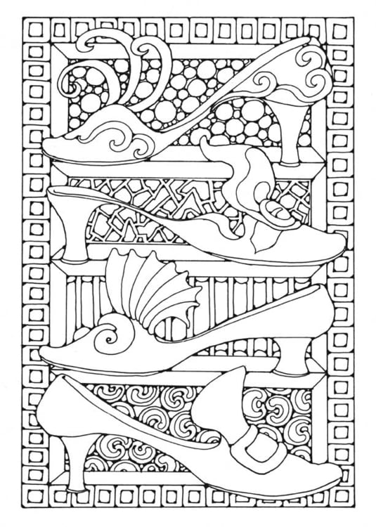 Coloring page shoes